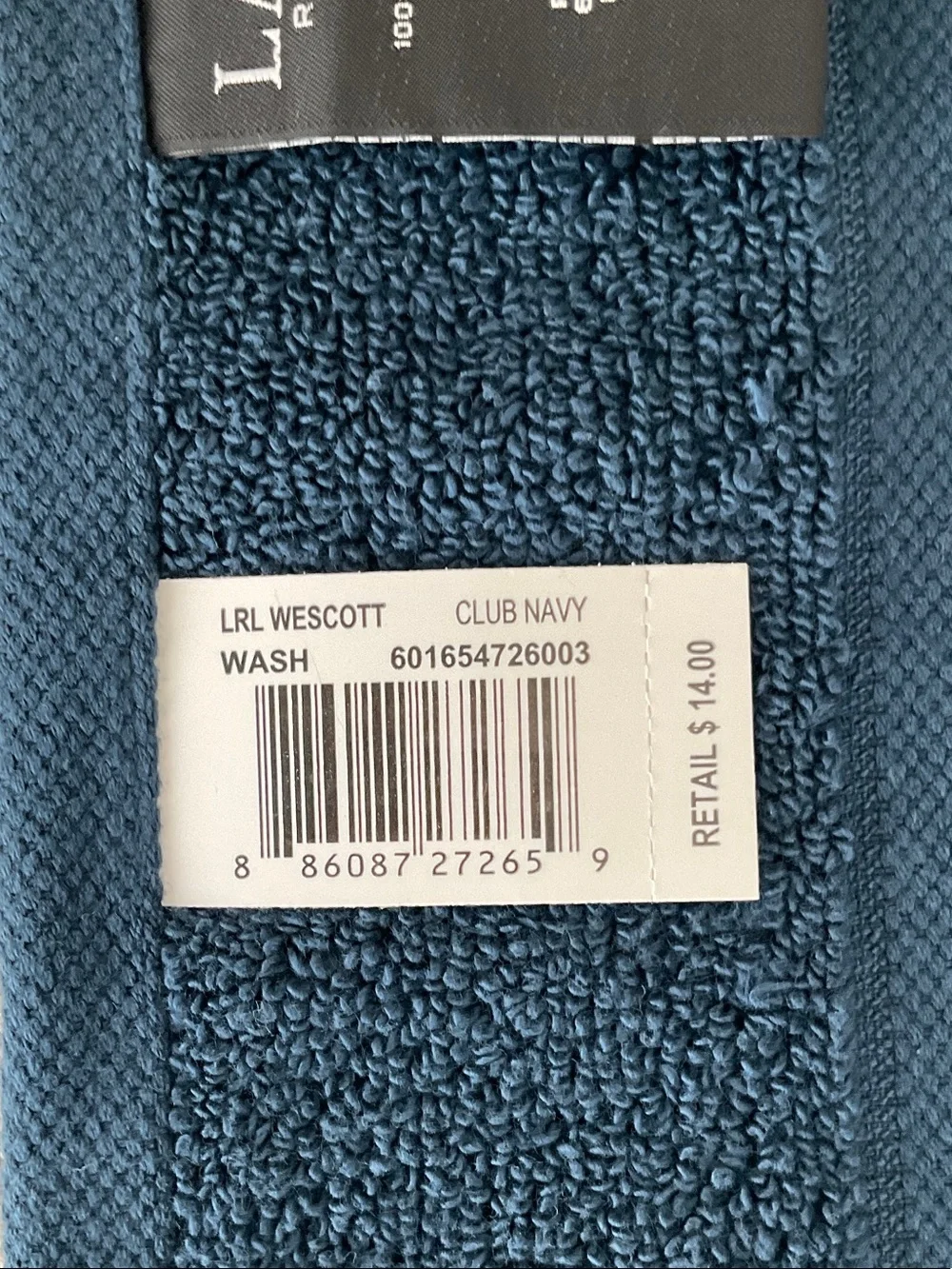 Lauren Ralph Lauren Navy Blue Wash Cloths - Set of 3